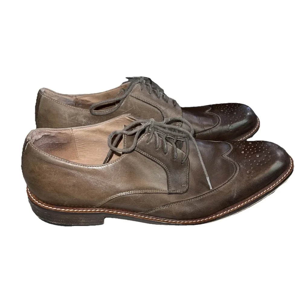 Gordon Rush Men's Oxford Dress Shoes Sz 11.5 Brown Leather Ewan 11203 Heel Wear